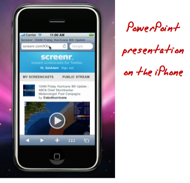 How to PowerPoint - use Screenr to put PowerPoint presentations on the iPhone