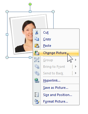 How to PowerPoint - right click and change image
