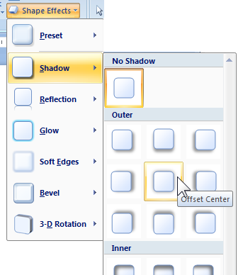 How to PowerPoint - use PowerPoint 2007 shadows
