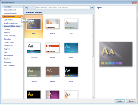 How to PowerPoint - start with a theme