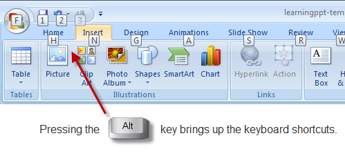 How to PowerPoint - ALT keyboard shortcuts in PowerPoint 2007